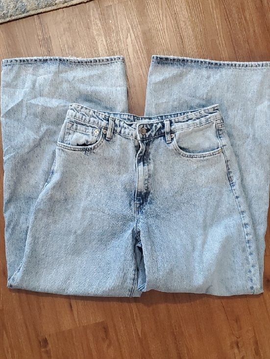 7 For All Mankind Light Wash Blue Wide Leg Jeans - Picture 6 of 6